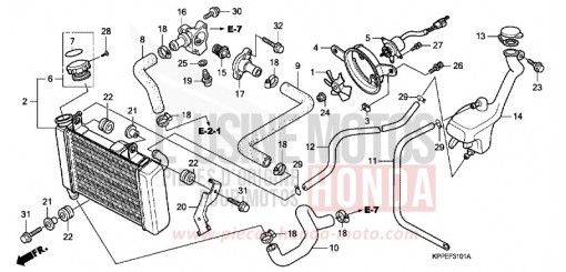 RADIATEUR (CBR125RW7/RW9/RWA) CBR125RW9 de 2009